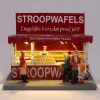 Intratuin kerstdorpminiatuur stroopwafelkraam 17 x 11 x 14 cm