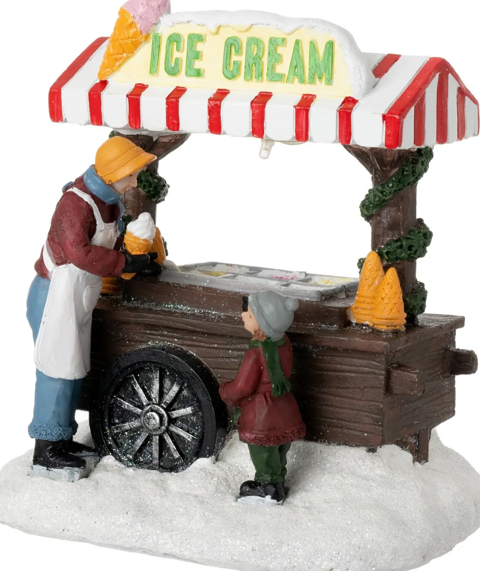 Intratuin kerstdorpminiatuur ijskar multi 13 x 10 x 14 cm