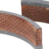 Intratuin kerstdorpminiatuur muur rond laag 2 stuks