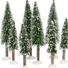 Intratuin kerstdorpminiatuur kerstbomen 8 stuks
