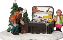 Intratuin kerstdorpminiatuur barbecue kraam multi 11,5 x 6,8 x 6,8 cm