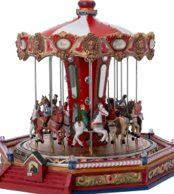 Intratuin kerstdorpminiatuur carousel paard 34 x 36 x 35 cm