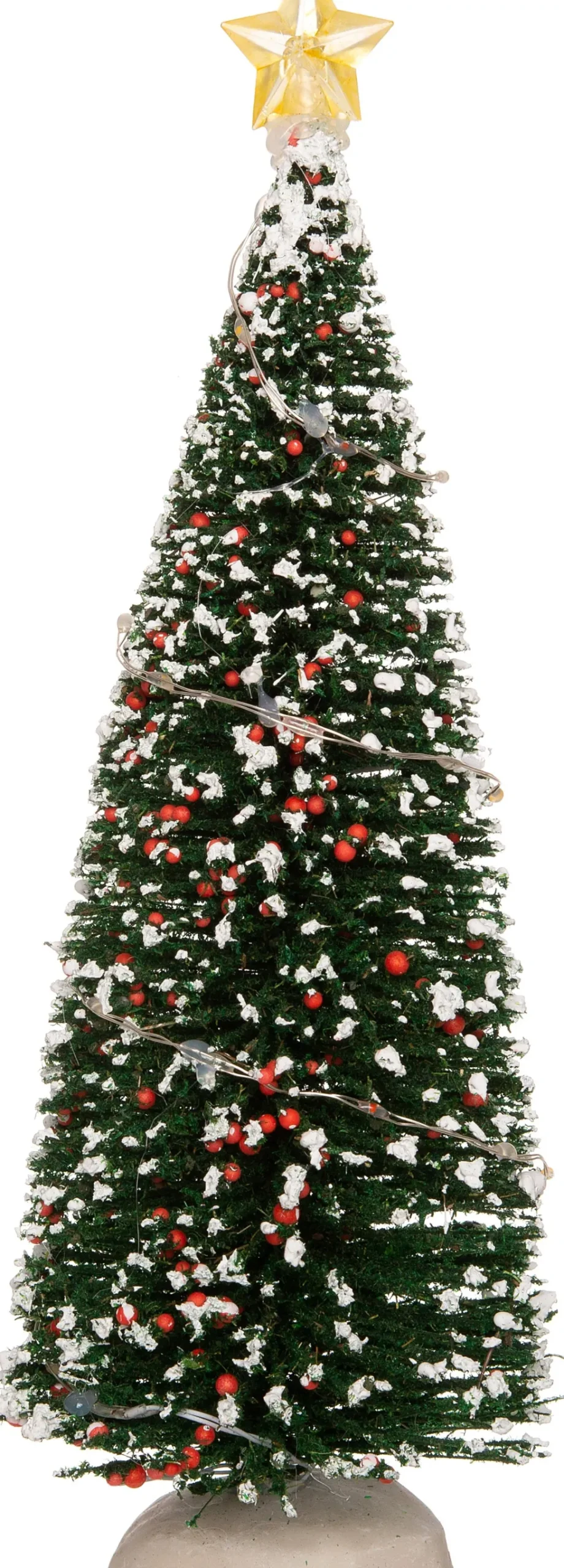 Intratuin kerstdorpminiatuur kerstboom lampjes multi D 8,5 H 23 cm