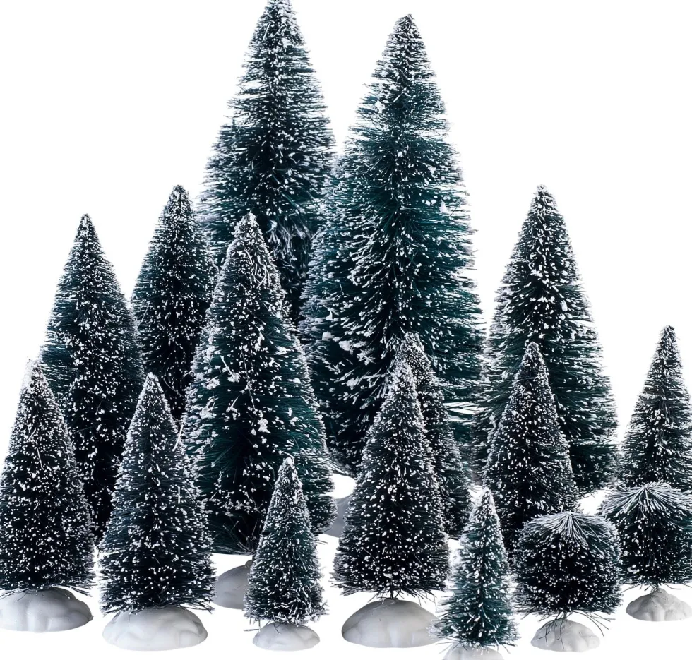 Intratuin kerstdorpminiatuur bomen 16 stuks