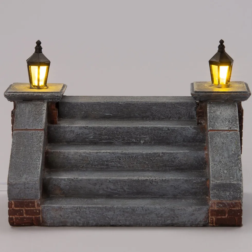 Intratuin kerstdorpminiatuur trap laag 9,5 x 5,7 x 4,5 cm