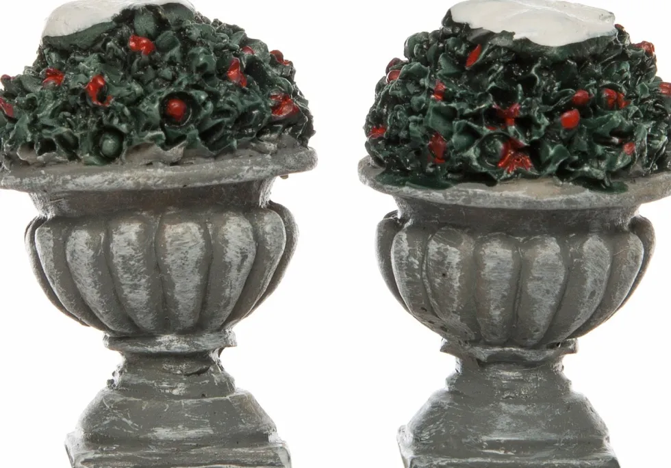 Intratuin kerstdorpminiatuur decoratie plantenbak 2 x 2 x 3 cm 2 stuks