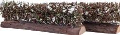 Intratuin kerstdorpminiatuur haag op hout met sneeuw 2 stuks L 16 cm
