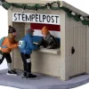 Intratuin kerstdorpminiatuur De Brink stempelpost 12,5 x 11,5 x 11 cm