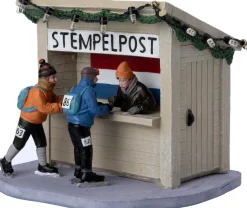 Intratuin kerstdorpminiatuur De Brink stempelpost 12,5 x 11,5 x 11 cm
