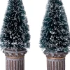 Intratuin kerstdorpminiatuur kerstboom in pot 3 x 3 x 9,7 cm 2 stuks