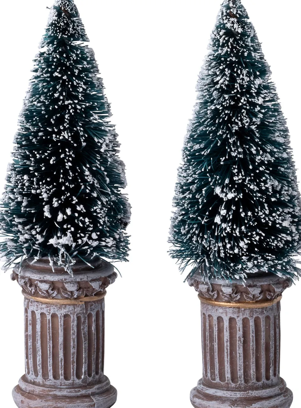 Intratuin kerstdorpminiatuur kerstboom in pot 3 x 3 x 9,7 cm 2 stuks