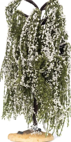 Intratuin kerstdorpminiatuur treurwilg met sneeuw D 6 H 15 cm