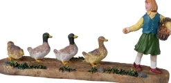 Intratuin kerstdorpminiatuur eendjes voeren 13,1 x 3,7 x 5,9 cm