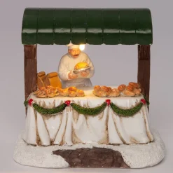 Intratuin kerstdorpminiatuur broodkraam 10,4 x 8 x 10 cm