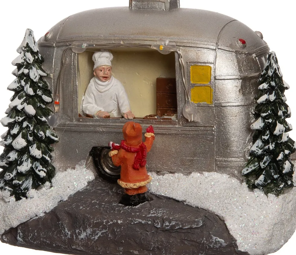 Intratuin kerstdorpminiatuur trailer 10,3 x 6,8 x 7 cm