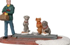 Intratuin kerstdorpminiatuur honden voeren multi 10,5 x 5,5 x 7 cm
