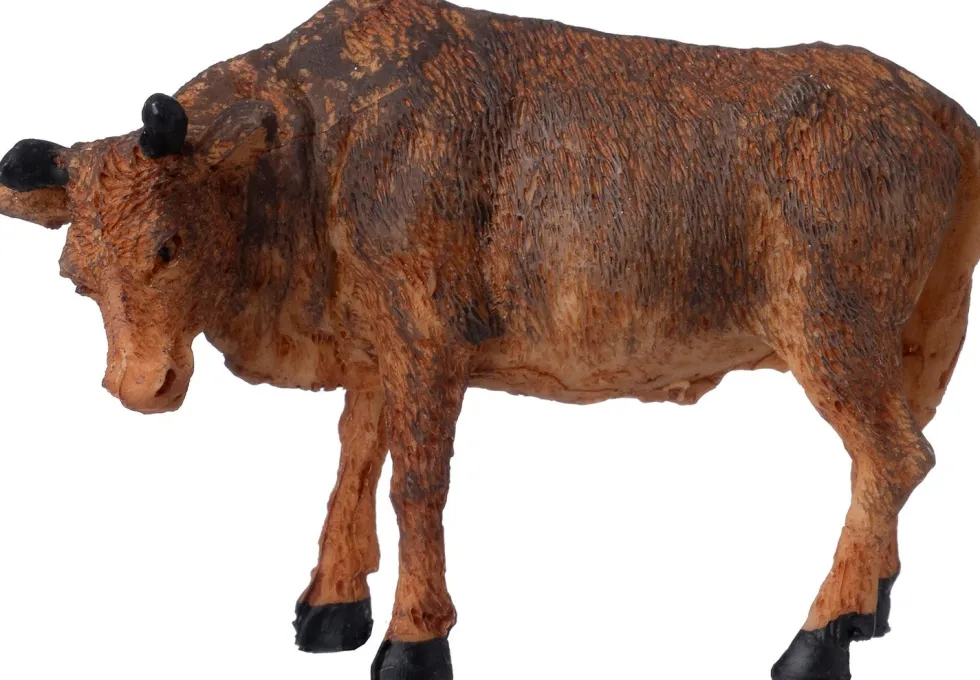 Intratuin kerstdorpminiatuur koe bruin 4,7 x 2,2 x 5,3 cm