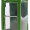 Intratuin kerstdorpminiatuur telefooncel groen 4,5 x 4,5 x 7,5 cm