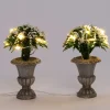 Intratuin kerstdorpminiatuur boom in vaas D 5 H 11 cm 2 stuks