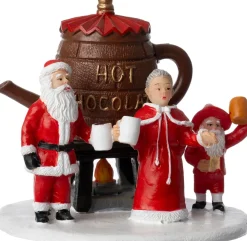 Intratuin kerstdorpminiatuur kerstman familie 8,5 x 8,5 x 8 cm