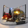 Intratuin kerstdorpminiatuur fast food trailer (eetkraam) 21,3 x 16,1 x 26,3 cm