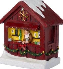 Intratuin kerstdorpminiatuur Piran drankkraam 9,5 x 6,5 x 12 cm