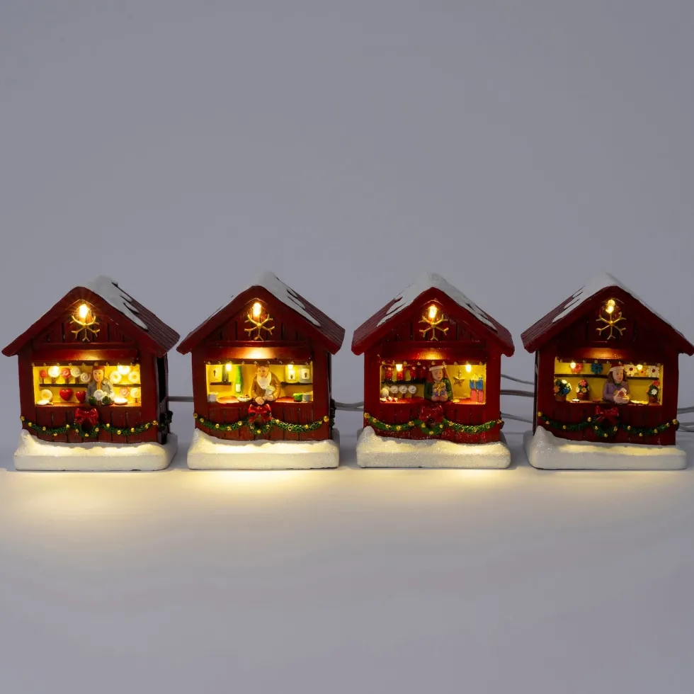Intratuin kerstdorpminiatuur Piran drankkraam 9,5 x 6,5 x 12 cm