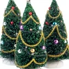 Intratuin kerstdorpminiatuur kerstboom met LED verlichting H 15 cm 3 stuks