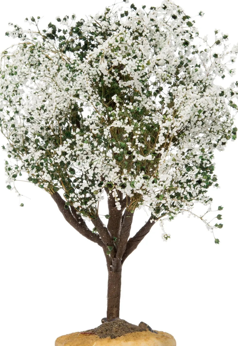 Intratuin kerstdorpminiatuur boom met sneeuw H 15 cm groen