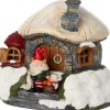 Intratuin kerstdorpminiatuur kabouter paddestoel 17 x 12,5 x 14 cm
