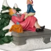 Intratuin kerstdorpminiatuur vrouw met kind 9 x 5,3 x 7 cm