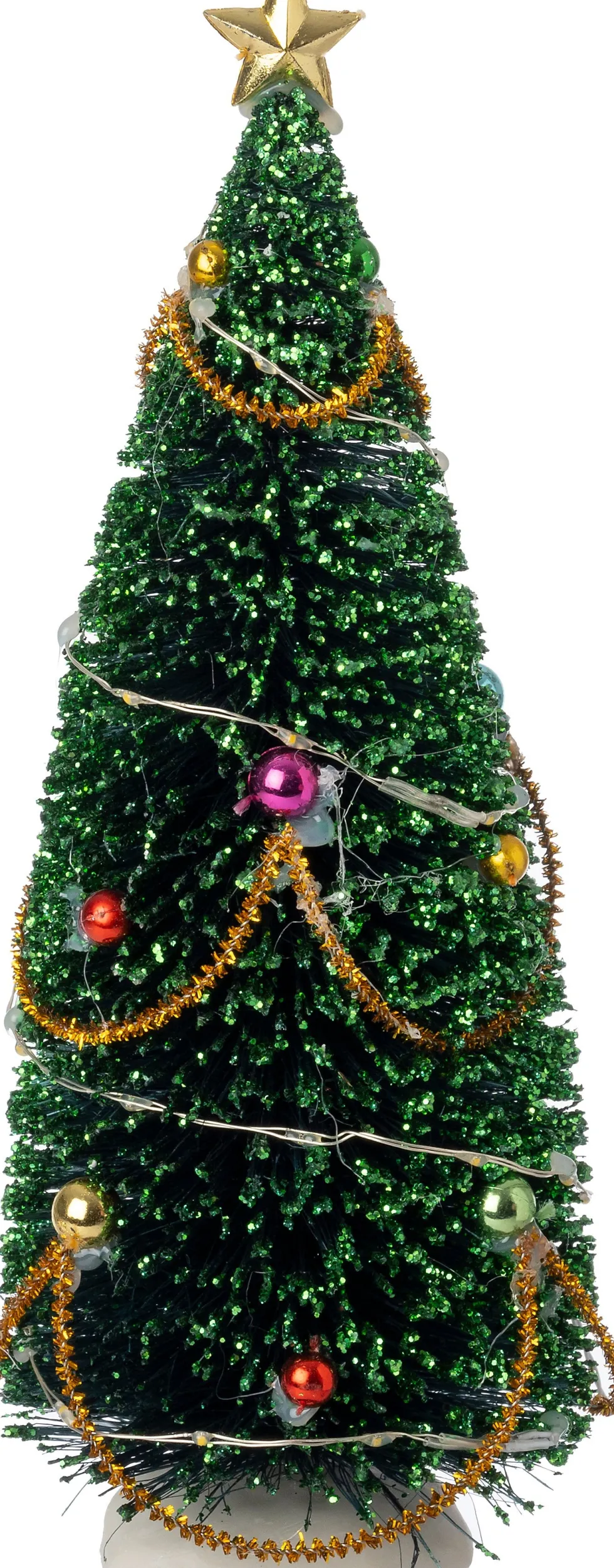 Intratuin kerstdorpminiatuur kerstboom 8 x 8 x 23,5 cm