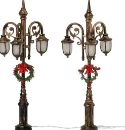 Intratuin kerstdorpminiatuur lantaarns 6,5 x 6,5 x 15,5 cm 2 stuks