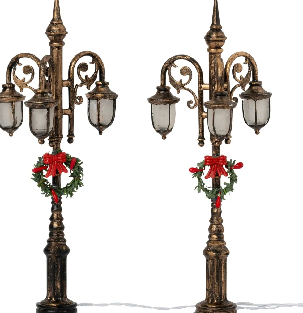 Intratuin kerstdorpminiatuur lantaarns 6,5 x 6,5 x 15,5 cm 2 stuks