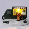 Intratuin kerstdorpminiatuur camper kraam 12 x 7,3 x 7,3 cm