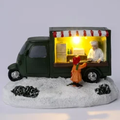 Intratuin kerstdorpminiatuur camper kraam 12 x 7,3 x 7,3 cm