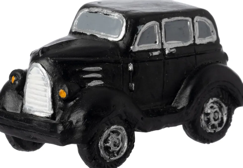 Intratuin kerstdorpminiatuur oldtimer zwart 6,3 x 3,3 x 3,5 cm