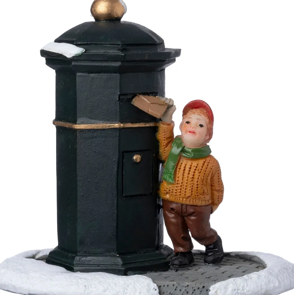 Intratuin kerstdorpminiatuur brief posten 7 x 4,3 x 6,5 cm
