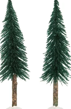 Intratuin kerstdorpminiatuur dennenbomen D 5 H 19 cm 2 stuks