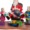 Intratuin kerstdorpminiatuur kerstman met cadeautjes 10,5 x 6 x 6,5 cm