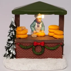 Intratuin kerstdorpminiatuur kaaskraam 10,4 x 7,3 x 10 cm