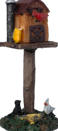 Intratuin kerstdorpminiatuur vogelhuisje staand 3,8 x 3,7 x 7,7 cm