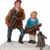 Intratuin kerstdorpminiatuur hout sprokkelen multi 7 x 3,5 x 7,5 cm