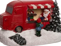 Intratuin kerstdorpminiatuur speelgoedkraam 10,5 x 7 x 7 cm