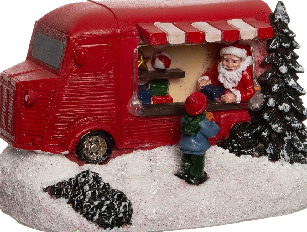 Intratuin kerstdorpminiatuur speelgoedkraam 10,5 x 7 x 7 cm