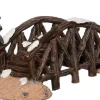 Intratuin kerstdorpminiatuur houten brug 14 x 7 x 8 cm