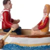 Intratuin kerstdorpminiatuur stelletje in boot 6,2 x 3,2 x 4,8 cm