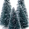 Intratuin kerstdorpminiatuur bomen besneeuwd 4 stuks