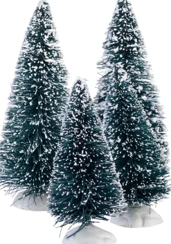 Intratuin kerstdorpminiatuur bomen besneeuwd 4 stuks