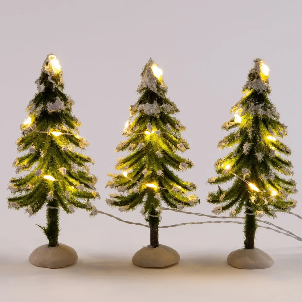 Intratuin kerstdorpminiatuur kerstbomen H 12 cm 3 stuks